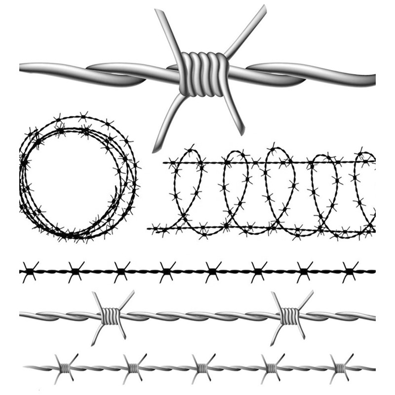 Razor barbed wire fence